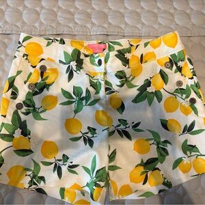 Isaac Mizrahi Lemon Print Women's Shorts - White and Yellow